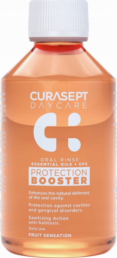 Shpëlarës goje Curasept Daycare Protection Booster Fruit Sensation, 500ml, përdorim ditor, aromë frutash