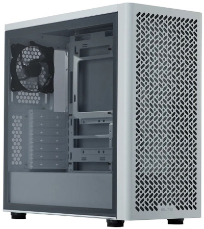 Kasa kompjuteri Cooler Master Elite 502 White Lite, ATX, me panel përpara rrjetë, e bardhë