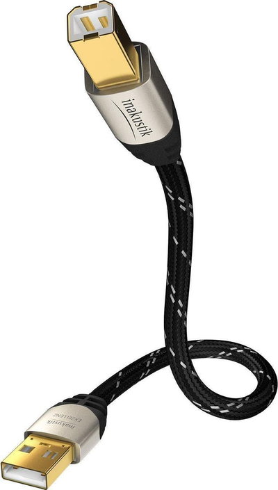 Kabllo USB Inakustik Excellence, High Speed USB 2.0, me ekranim trefish, e zezë