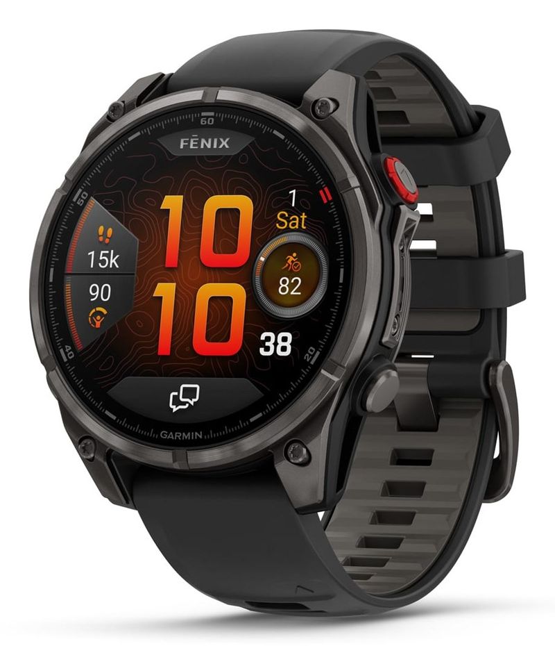 Ora inteligjente Garmin Fenix 8 Pro AMOLED 47mm, GPS, rrip silikoni i zi