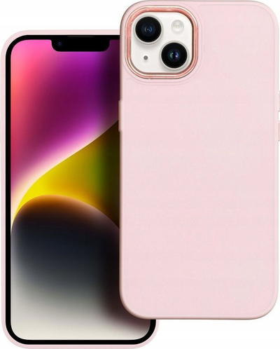 Kapotë mbrojtëse Frame për Samsung Galaxy A55 5G, TPU, rozë e lehtë pluhur