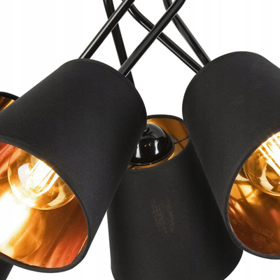 Lampë varëse Lamkur Irma 50591, 5x60W, E27, e zezë