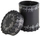 Gotë dekorative Elven Black Leather Cup, lëkurë, me kapak, e zezë