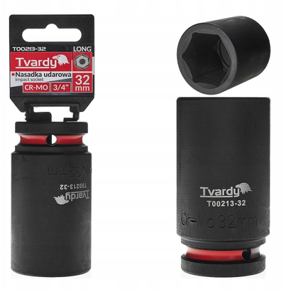 Çelës tub Tvardy T00213-32, goditës CR-MO, 32mm, i zi