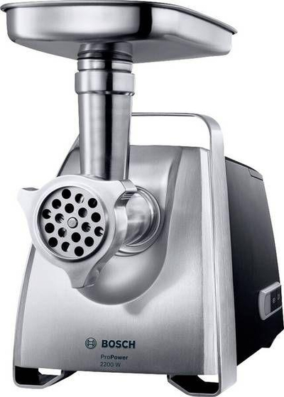 Grirëse mishi Bosch MFW68660, 800W, 4.3kg / min, e argjendtë
