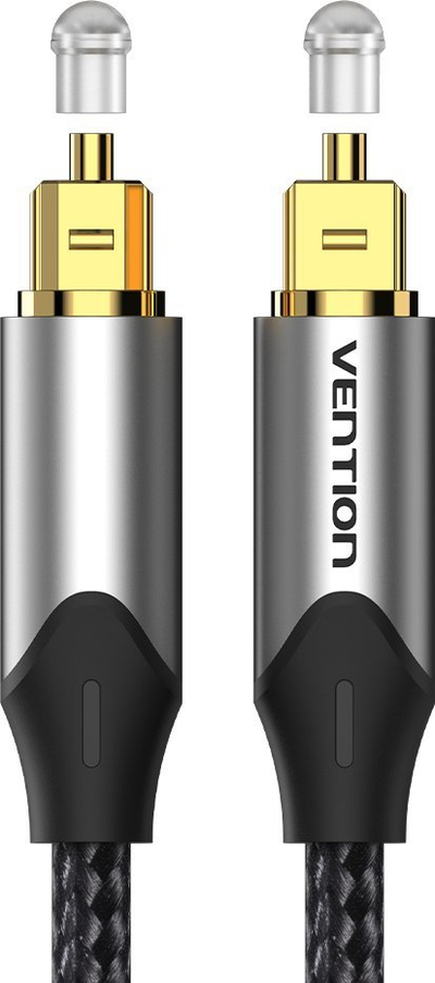 Kabllo audio optike Vention Toslink, 2m, fibër optike, gri me të zezë