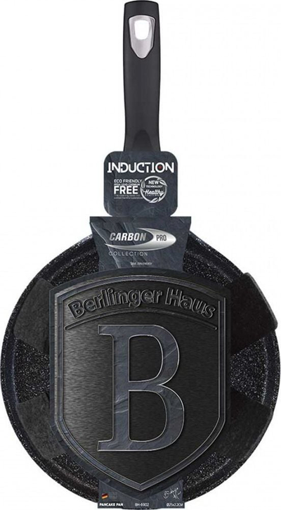 Tigan për palaçinka Berlinger Haus Carbon Pro, 28 cm, ngjyrë grafit metalik