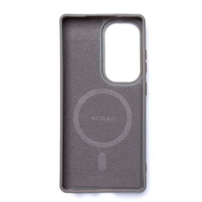 Futrollë telefoni Wozinsky Carbon Fiber për Samsung Galaxy S25, MagSafe, gri