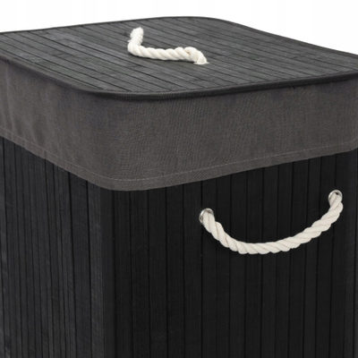 Shportë rrobash Wenko Black Bamboo, 80L, e zezë