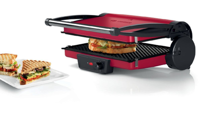 Grill elektrik Bosch TCG4104, 2000W, pllaka jo ngjitëse, i argjendtë