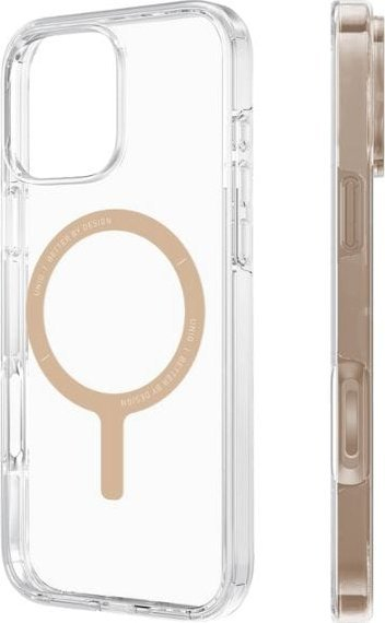 Футрола за телефон Uniq Clario MagClick за iPhone 16 Pro, проѕирна, златна боја