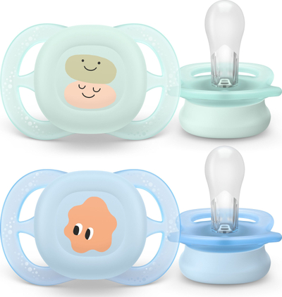 Qetësues për bebe Philips Avent UltraSoft, 0–2 muaj, set 2 copë
