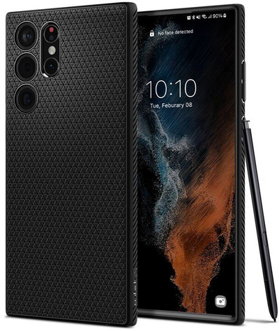 Mbrojtëse Spigen Liquid Air për Samsung Galaxy S22 Ultra, e zezë
