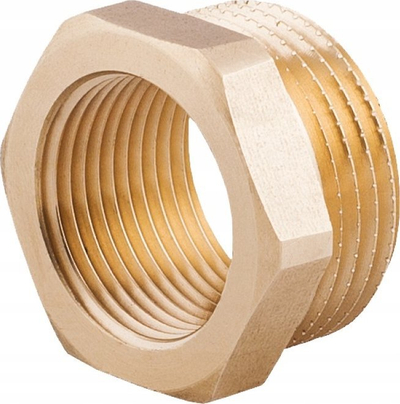 Nipël bronzi Perfexim DN15 x DN10, 1/2" x 3/8", PN16, ngjyrë bronxi
