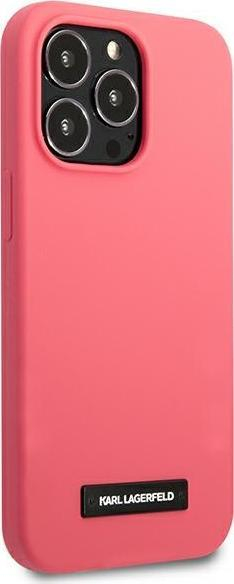 Mbulesë telefoni Karl Lagerfeld KLHCP13XSLMP1PI, për iPhone 13 Pro Max 6.7", silikon, fuchsia