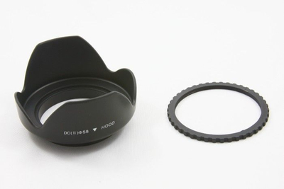 Сончев капак за објектив MASSA Tulip 58mm, за камера и камкордер, црн