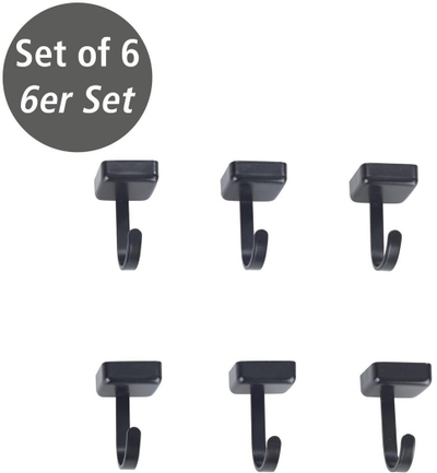 Varëse magnetike WENKO Jet, set 6 copë, montim pa shpim, të zeza