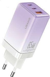 Karikues muri Usams US-CC180, 65W, 2x USB-C 1x USB, i bardhë