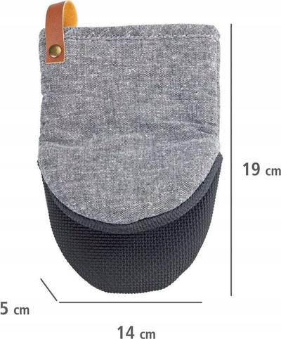 Doreza kuzhine WENKO Ada Mini, neopren, palme, gri