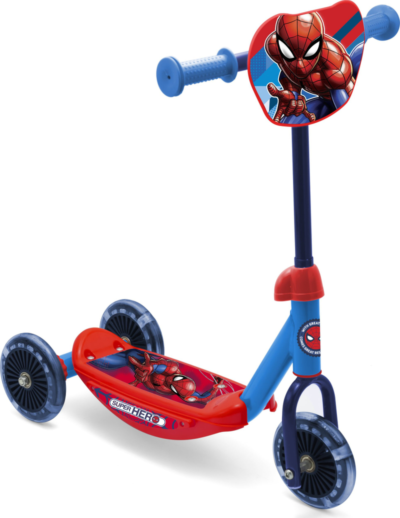 Trotinet fëmijësh Marvel Spiderman, 3 rrota, deri 20kg, kuq e kaltër