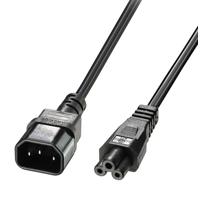 Kabllo rryme Lindy C5 në C14, 1m, pa plumb, e zezë