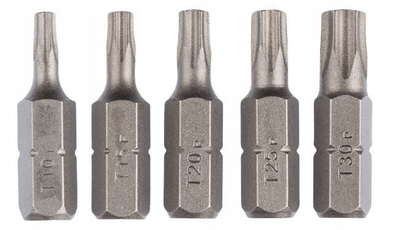 Set bitash Bosch 2609255970 Hexalobular C 6.3, 5 copë, metalik