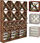 Raft vere Kesper Wine Bottle Shelving System 69244, 16 shishe, dru, kafe natyrale