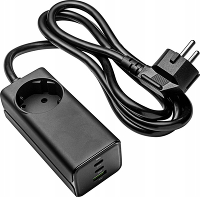 Karikues USB Akyga AK-CH-21, 65W, 4 porta USB C edhe USB A, me prizë Schuko