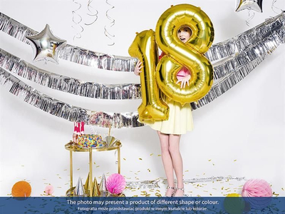 Balonë numër 0 XXL, 86cm, argjend