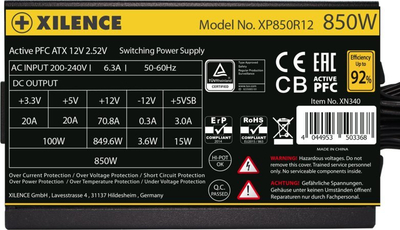 Напојување Xilence XN340 XN340 ATX, 850W