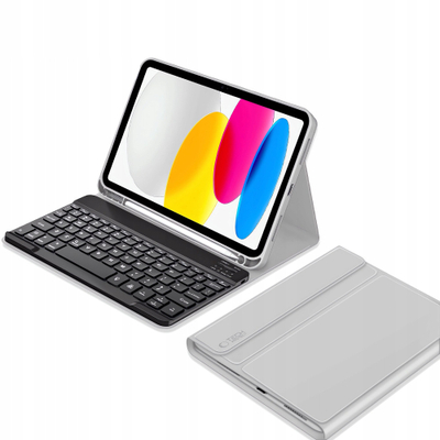 Mbrojtëse me tastierë Tech-protect Smartcase Pen Keyboard për iPad 10.9" 2022, Bluetooth, gri