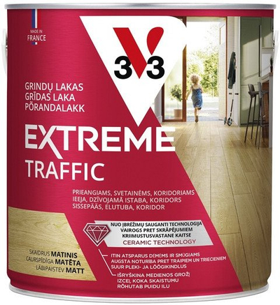 Llak për dysheme V33 Matt Floor Varnish, mat, pa bojë, 2.5L