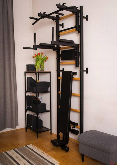 Shkallë gjimnastike Benchk (830016), 240 cm, me paralele, parmak edhe stol