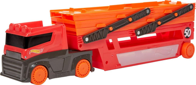 Камионче играчка Hot Wheels Mega Transporter 50th Anniversary GHR48, до 50 автомобилчиња, повеќекатен, повеќебоен