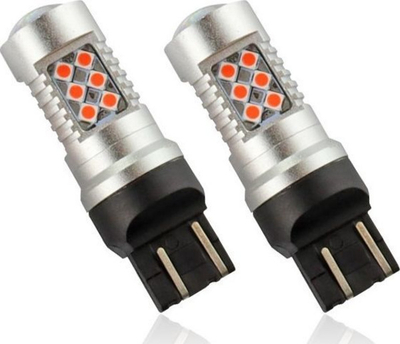 Llambë makine LED Amio W21/5W 7443, CANBUS, e kuqe