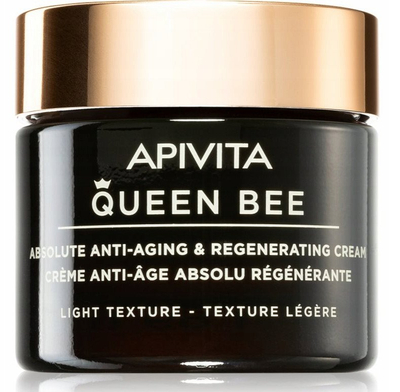 Krem fytyre Apivita Queen Bee Light, kundra plakjes, 50ml