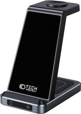 Karikues wireless 3n1 Tech-Protect QI15W-A26, 15W, me LED, i zi