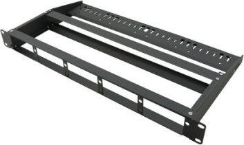 Panel optik MPO për montim në rack, 19", për 5 module, i zi