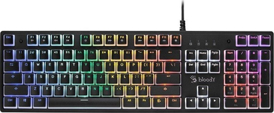 Тастатура A4Tech Bloody, со кабел, US, Црна