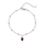 Byzylyk për femra Hot Diamonds Silver Whisper SWB031, i argjendtë/ i kuq