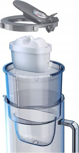 Shkarrëse uji me filtër Aquaphor Glass 2.5L, patron Maxfor+ Mg, gri