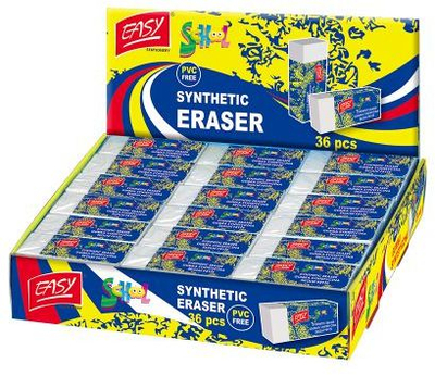 Гума Bertus Easy Eraser, 36 парчиња, бела