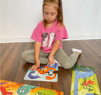 Puzzle për kalamaj Kapitan Nauka Dinozaury, 3 puzzle progresive, 2+ vjeç, shumëngjyrëshe