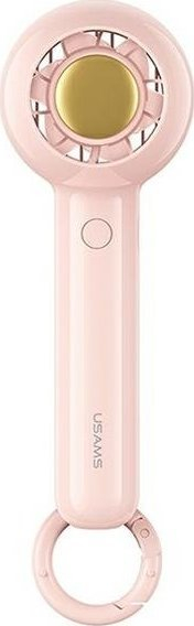 Ventilator dore USAMS US-ZB251 Candy Series, 1200mAh, me karabinë, rozë