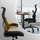 Karrige zyre SENSE7 Revo, ergonomike, me mbështetëse krahësh, e zezë