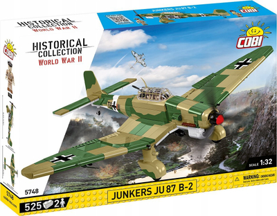 Set ndërtimi COBI Historical Collection Junkers JU 87 B 2, 525 copa, shkalla 1:32, kamuflazh tropikal