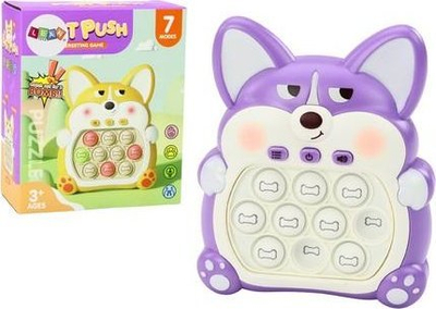 Lodër arcade Pop-It Fox, 7 mënyra loje, efekte zanore, vjollcë