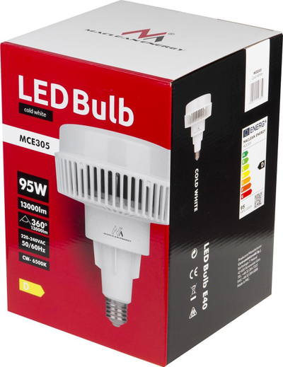 Llampë LED Maclean Energy MCE305, 95W, E40 6500K, e bardhë