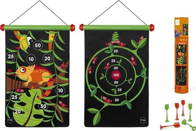 Lojë me shigjeta magnetike Fat Brain Toys Magnetic Darts Jungle Large, për kalamaj 5 deri në 10 vjeç, shumëngjyrëshe