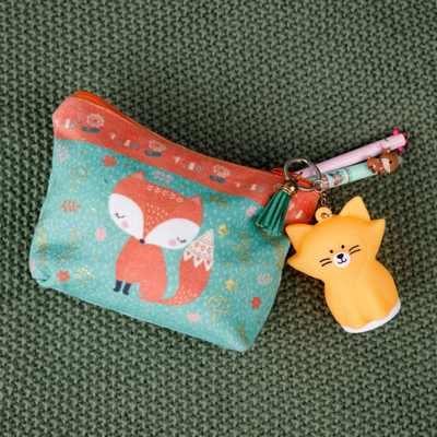 Varëse çelsash InnoGIO GIOkeyring Cat, silikoni, me dritë LED, portokalli